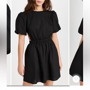 NWOT English factory poplin cross back black dress size large